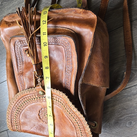 Patricia Nash Brown Leather Backpack - Picture 11 of 11